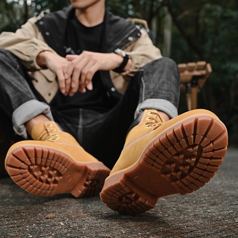 Yüksek Topuklu Botlar Yürüyüş Ayakkabıları Erkek Kaymaz Outdoor Ayakkabıları Erkek Moda Rahat Yumuşak Nefes Alabilir Günlük Spor Ayakkabıları Ayakkabı Erkek