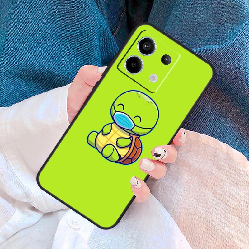 Cartoon Sea Turtle Tortoise Cover For Xiaomi Redmi Note 14 Pro 13 12 11 9 10 9S 10S 11S 12S Redmi 10C 12C 13C 14C Case