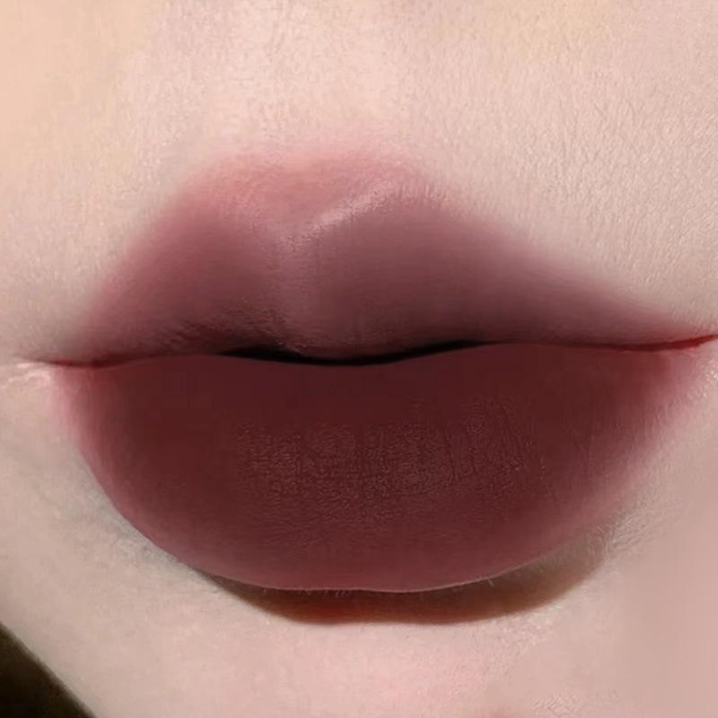 HERORANGE Purple Mist Dodo Lip Mud: Long-lasting, Matte, Non-Transfer, Brightening Velvet Lip Glaze.