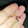 Exquisite Women's for Necklace 18K Gold Inlaid Red Zircon Pendant Smile Shaped Women's Sweater Chain Wedding Bridal Jewelry