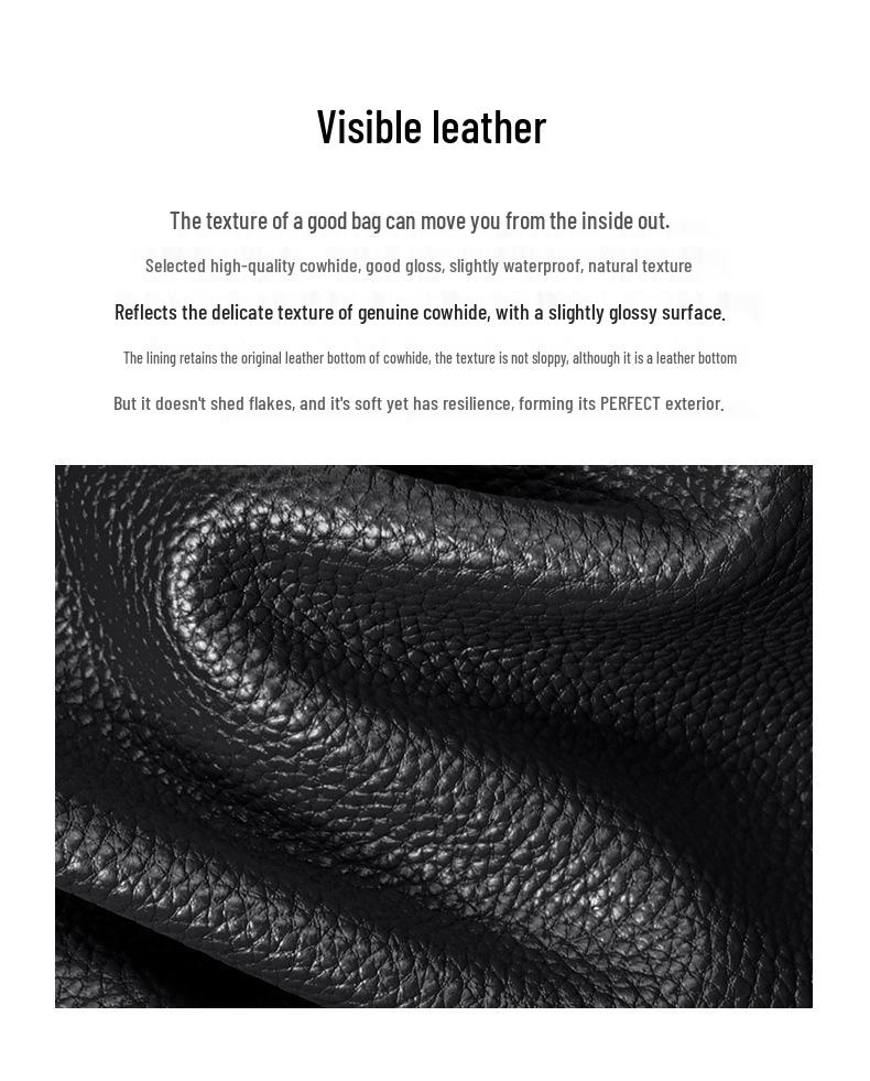 Genuine Leather Women's Versatile Handbag - Fashionable Crossbody and Shoulder Bag, Top Layer Cowhide, Large Capacity