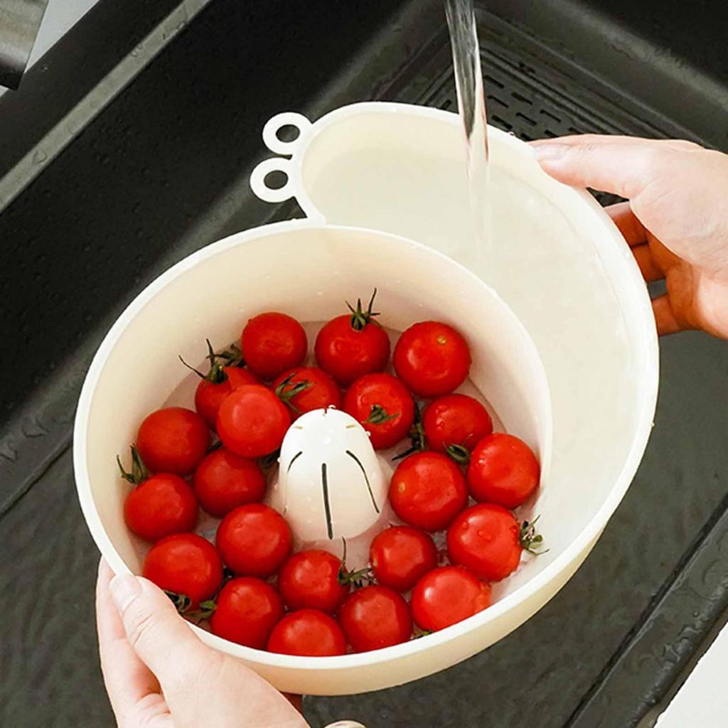 Draining Basket for Fruit Snail Shaped Portable Fruit Veggie Washing Basket for Cherry Grapes Strawberry Home Use Apartment