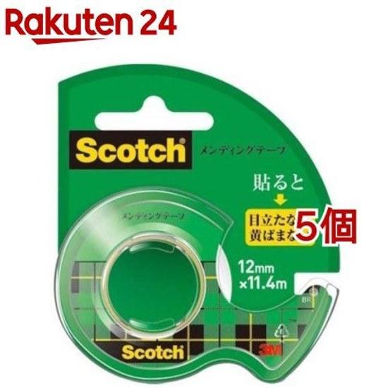 3M Scotch Mending Tape 25mm diameter 12mm11.4m (1 roll 5 pack)