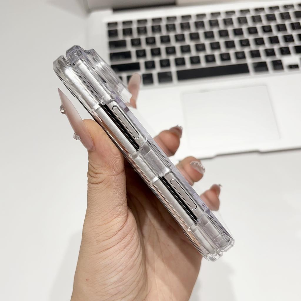 Applicable to iPhone11UItra transparent folding magnetic mobile phone case simple acrylic airbag anti-drop protective cover