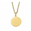 10Pcs 15-30mm Blank Round Discs Pendant Necklaces Gold Plated Chain Necklaces For DIY Custom Women's Men's Jewelry