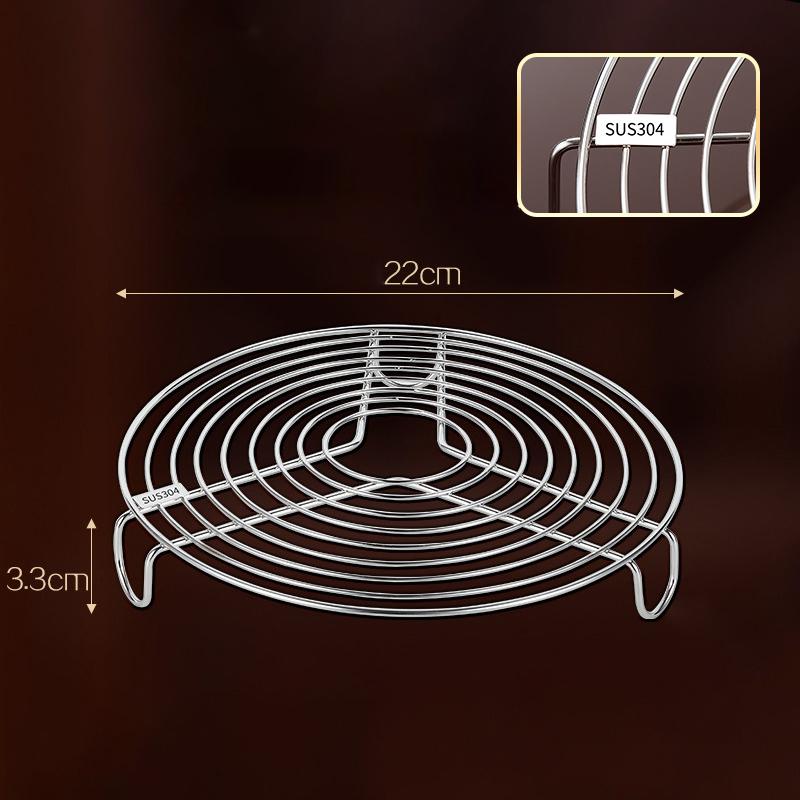 304 Stainless Steel Round Steamer Rack Kitchen Multifunction Pot Steaming Tray Dumplings Eggs Grill Stand Pressure Cooker Trivet