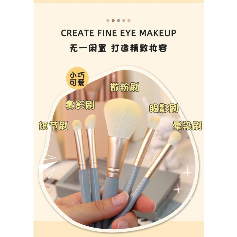 Pcs Makeup Brush Set With Mirror Portable Travel Size
