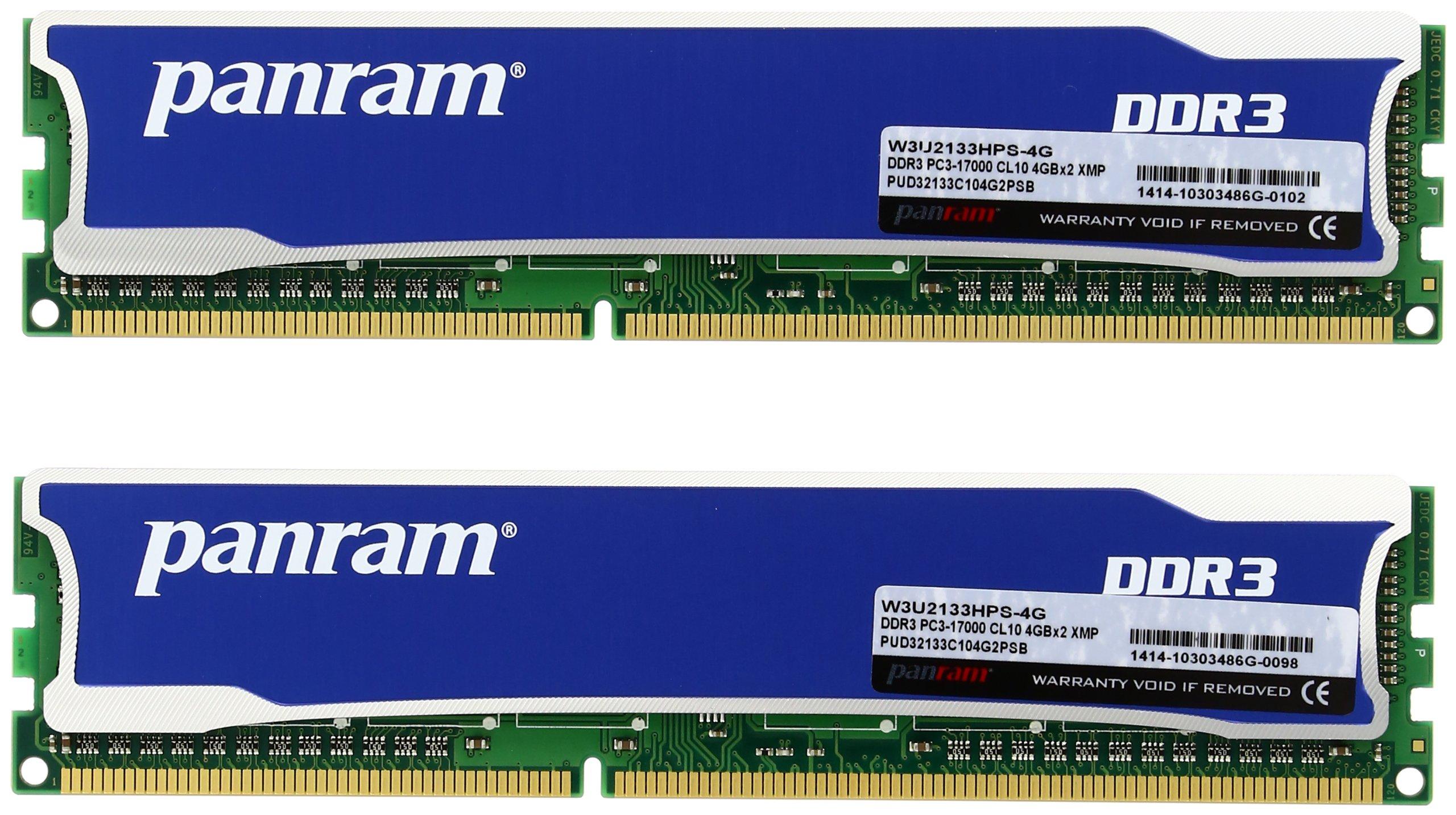 

CFD Sales Desktop PC Memory 4GB x 2 240pin DIMM PC-17000 (DDR3-2133) (Lifetime Warranty) (Panram Series) W3U2133HPS-4G