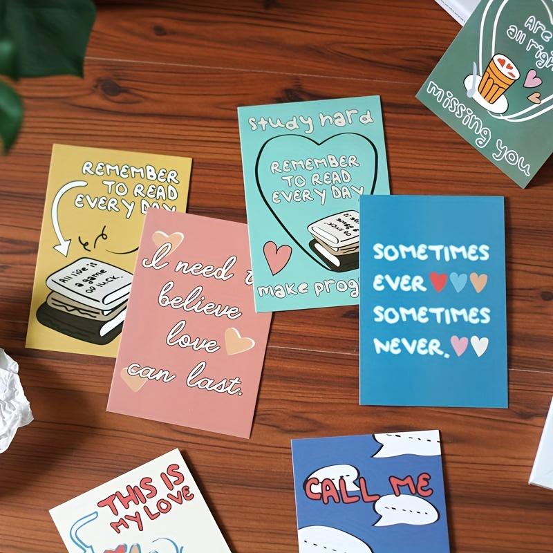 30Pcs Make life full of love Fruit decoration card wall sticker, dormitory office bedroom postcard wall sticker decoration