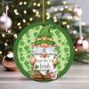 2D Flat Acrylic Ornamen Sign, Adorable Gnome with Shamrock & "Kiss Me I'm Irish" Sign, St. Patrick's Day Acrylic Hanging Ornament - Vibrant Green
