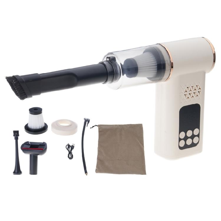 Multifunctional Vehicle Tool Car Vacuum and Inflator Pump Digital Display Cordless for Cleaning and Inflation