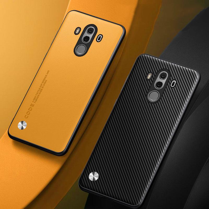 Etui dla Huawei Mate 10 Pro 10Pro Luksusowe etui na telefon ze skóry PU Dla Huawei Mate10 Pro Tylna pokrywa Silikonowa ochrona wstrząsoodporna