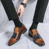 Mode Herren Retro Formelle Schuhe Sommer PU Schnürschuhe Büro Business Derby Schuhe Britisches Spleißen Hochwertige Schuhe Größe 38-48 Herrenschuhe