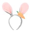 Soft Plush Cute Easter Bunny Ears Hairband With Carrot Bunny Shaped Headband