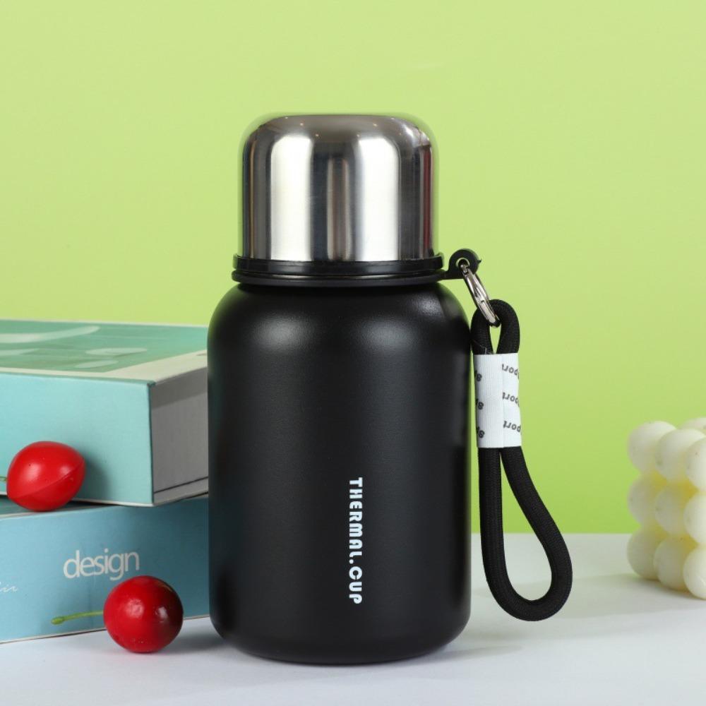 With Handle Portable Thermal Mug Stainless Steel Thermal Water Bottle  Practical Gift