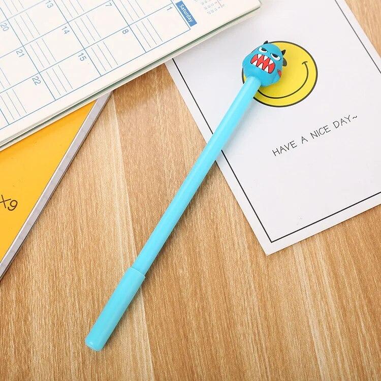 

1 шт., милые креативные гелевые чернильные ручки «Демон», мультяшные канцелярские принадлежности, гелевая ручка