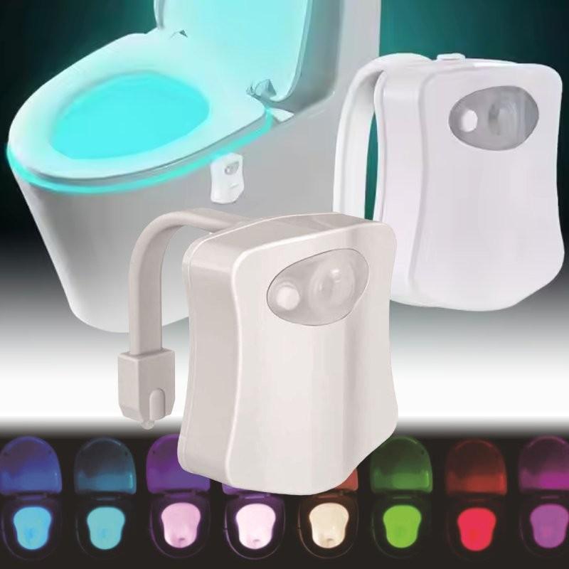 Versatile 8 Color Led Toilet Sensor Light Modern Creative Bathroom Night Light