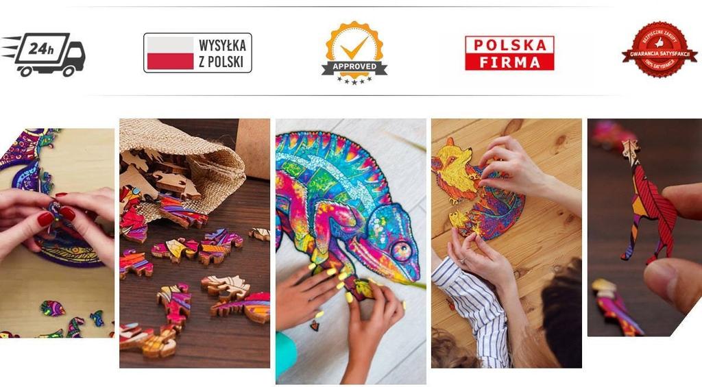 Puzzle drewniane mandala kolorów s