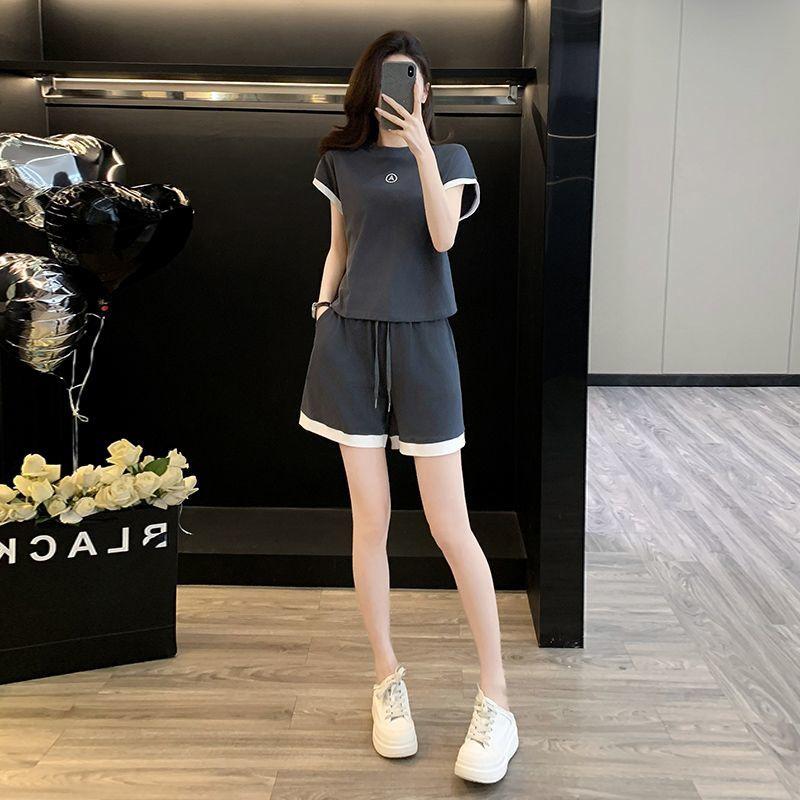 2026 Summer Fashion Sports Suit: Casual Short Sleeve & Shorts Two-Piece Running Set