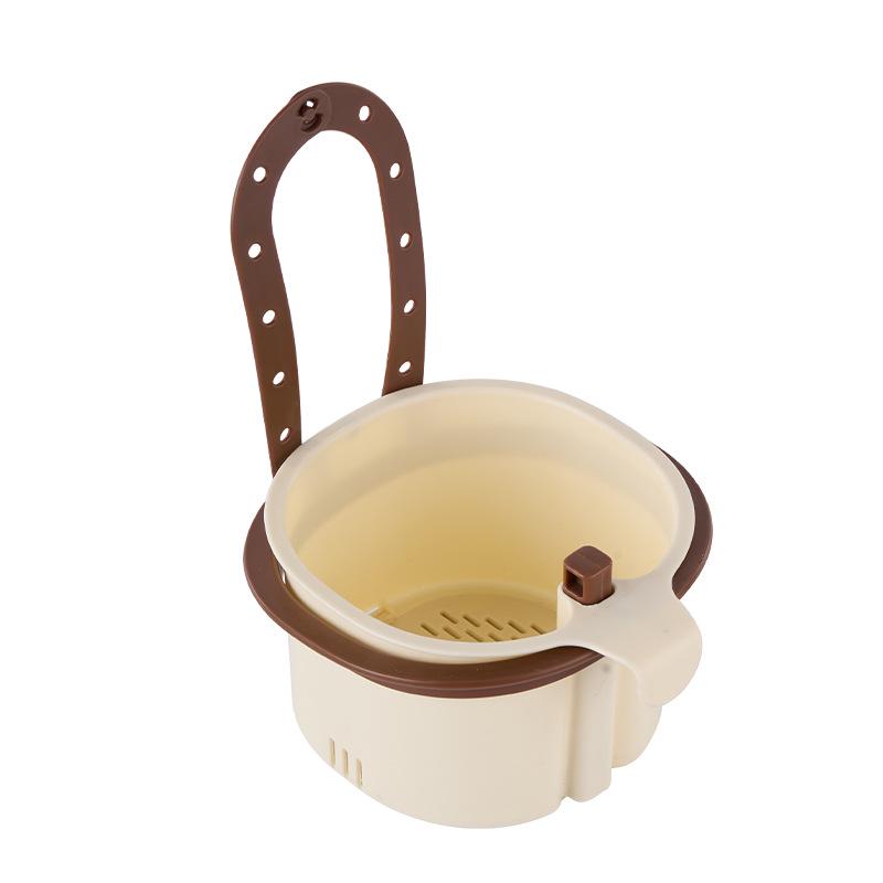 Wall-Mounted Kitchen Sink Drain Basket for Food Scraps and Tea Waste