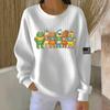 Women's Loose Comfortable Casual And Fashionable Round Neck Pattern Long Sleeved Sweatshirt