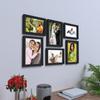 Collage Photo Frames (Set of 6, Wall Hanging),Black, Engineered Wood