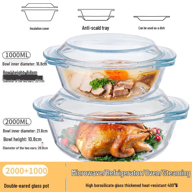 Biaoxing High Heat Glass Bowl with Lid