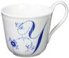 [Officially Imported] Blue Fluted Plain High-Handle Mug, 330ml, "Y," Wedding Gift, 1017163