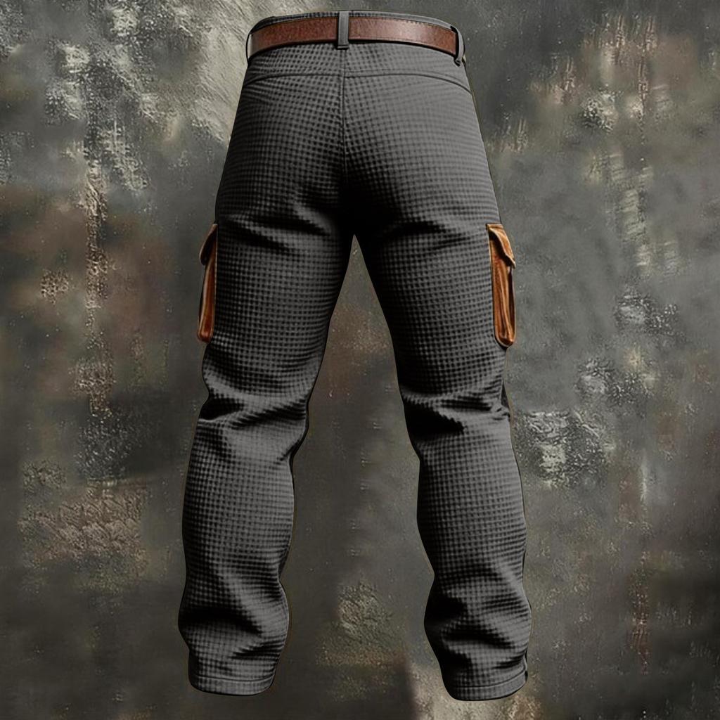 Pantalones de trabajo de color para hombre con múltiples bolsillos Pantalones de trabajo de moda casual para hombre