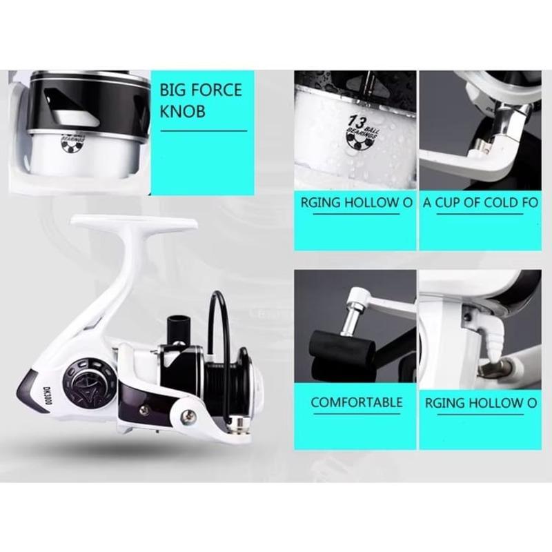 Neue Angel-Spinnrolle 2000-7000 mit Vollmetallwippe, Meeresangelbedarf, Vollmetallkopf, hochfeste Casting-Angelrolle