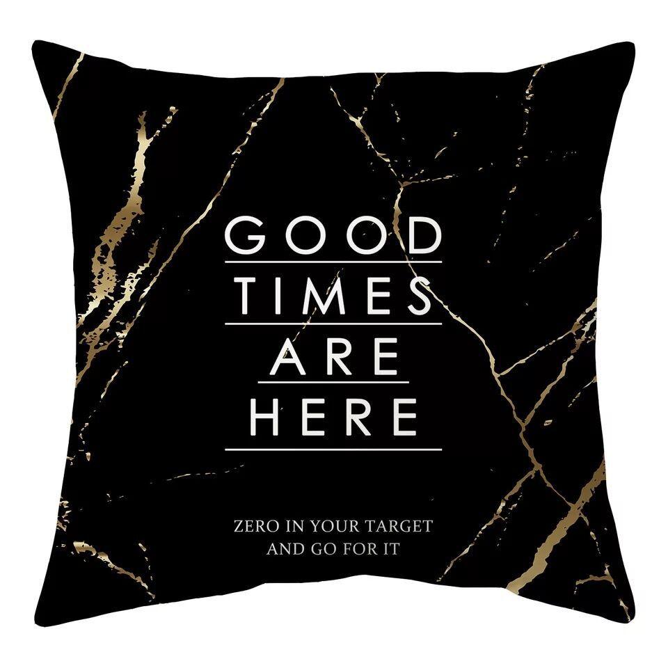 Nordic Black and White Simple Style Geometric Abstract Pillow Case Peach Leather Fleece Home Sofa Pillow Quilt Cushion