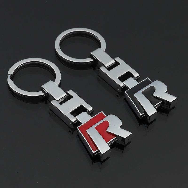 Creativity 3D R Style Metal Car Key Ring Sports Key Chain For VW Golf Tiguan CC Polo Passat Touareg Auto Key Decor Accessories Mn6