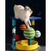 Space capsule cat climbing frame cat nest integrated cat small apartment sisal cat shelf cat scratching column tree does not occupy cat toys