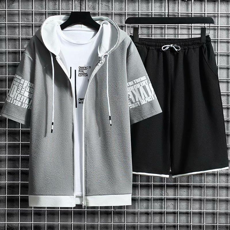 Men's Summer Casual Hooded Short-Sleeve Suit - 2023 Trendy Sportswear