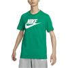 Nike SS24 Logo de Letras Jersey Casual Pulóver Deportivo Suave Cómodo Duradero Clásico Cuello Redondo Camiseta Manga Corta Hombre Camiseta Verde Pavo Real AR5005-365