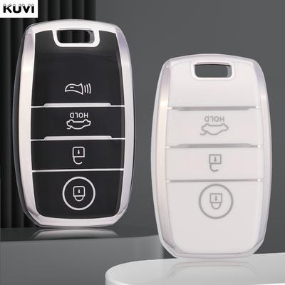 Coque en TPU 3/4 Boutons pour Kia Rio Rio5 Sportage Ceed Cerato K3 Kx3 K4 K5 Sorento Optima Picanto Étui de Clé Intelligente à Distance pour Voiture