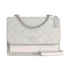 Klare 21 Classic Monogram Flap Letter Logo Canvas And Leather Shoulder Crossbody Bag Small Women Bags Glacier-White CP078-SVVS5
