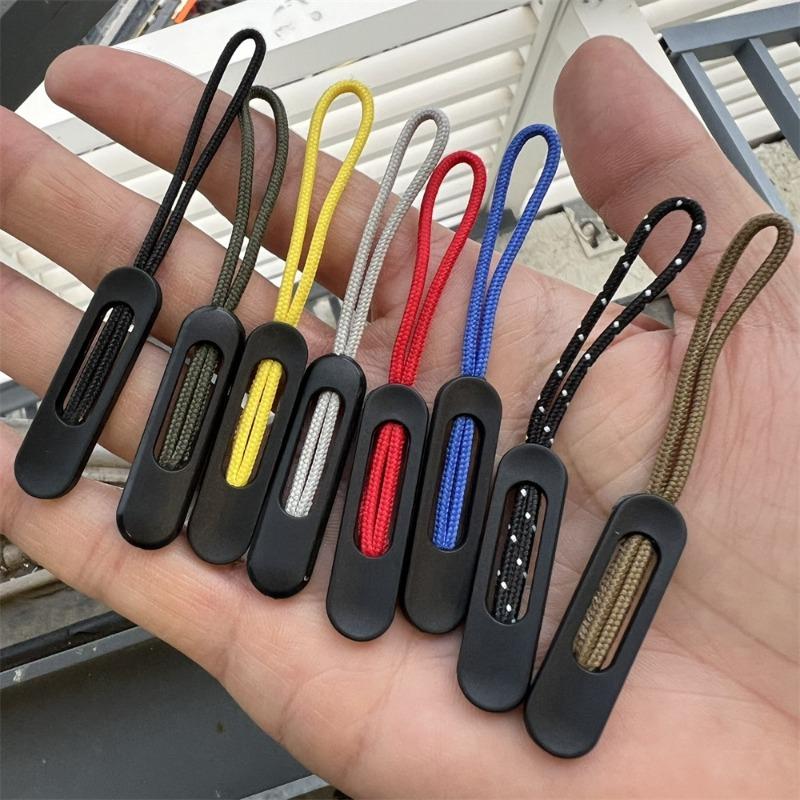 10PCS Zipper Pull Puller End Fit Rope Tag Fixer Zip Cord Travel Bag Suitcase Backpack Anti-Loss Puller Tab Replacement Clip