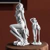 Venus Goddess Sculpture, Matte White Resin Venus Figurine, European Style Artistic Desktop Decoration for Living Room Study Room Home Office Decor