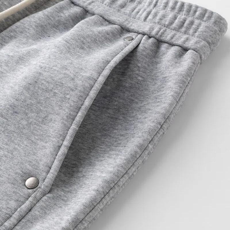 Spring Autumn Loose Casual Elastic Waist Wide Leg Sweatpants Male Lounge Pants Men Drawstring Trousers
