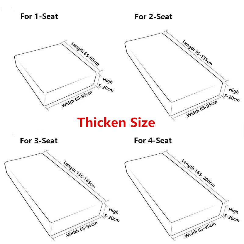1 Stück Elastischer Sofasitzkissenbezug Stuhlbezug Stretch Waschbar Abnehmbarer Überwurf 1/2/3/4 Sitzer Spandex Bedruckter Sofaschutz