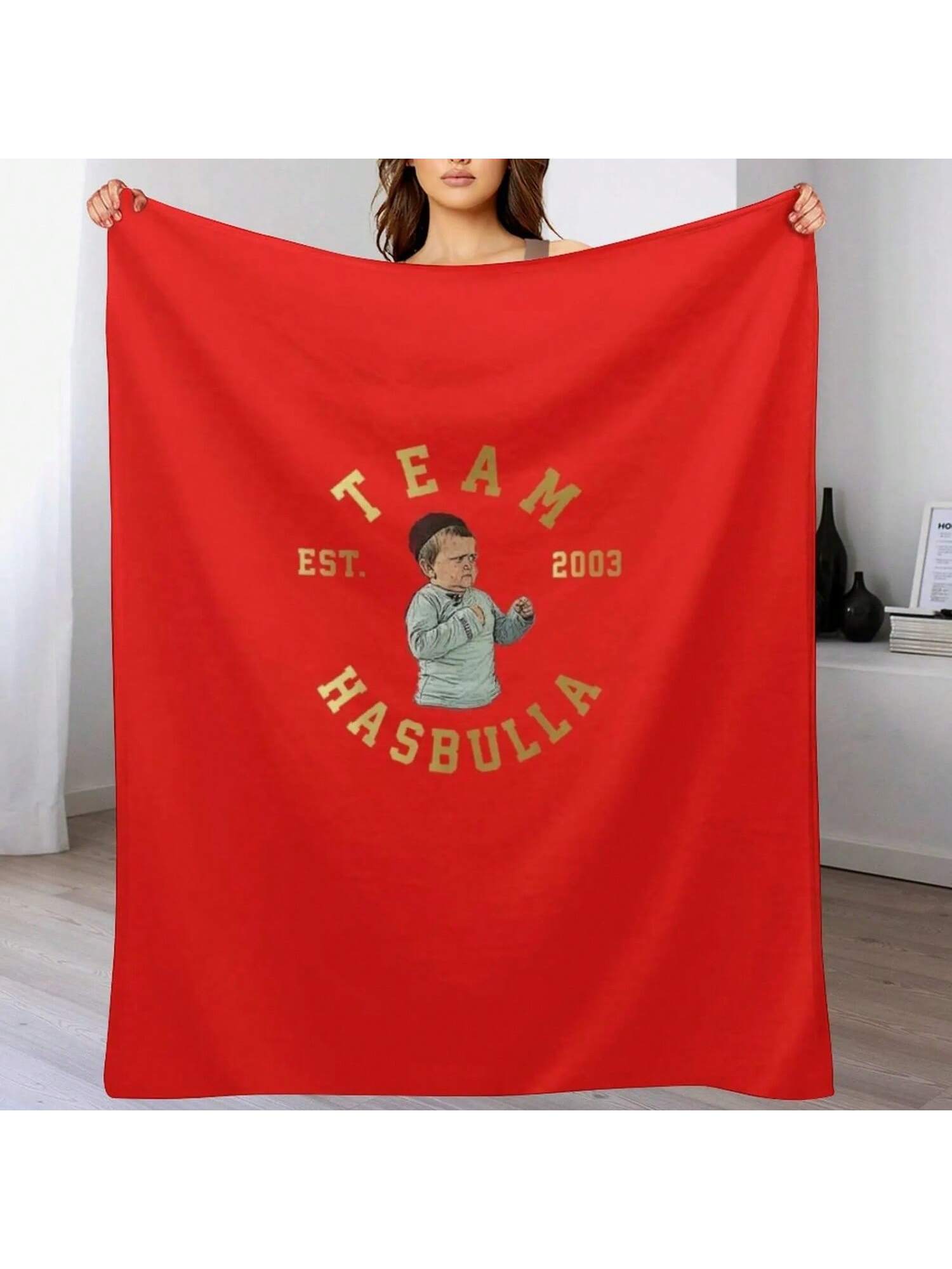 Copy Of Hasbulla - Team MMA Hasbulla Fight Meme - Hasbulla Hasbullah Classic T-Shirt Throw Blanket Large Plaid Blankets S разноцветный