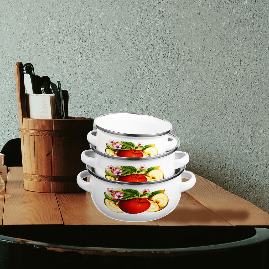 3 Stück Kochtopf mit Deckel Milchtopf Induktion Praktischer Kochtopf Kochtöpfe zum Kochen