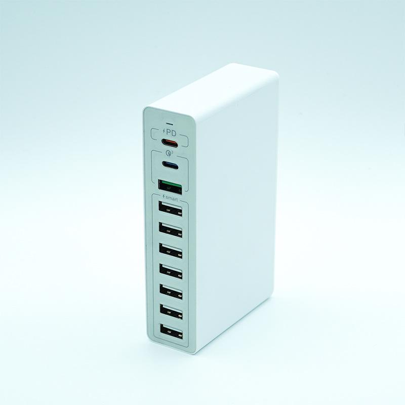 65W Multi-Port USB Charger, PD 20W Fast Charging, QC 3.0 Compatible with Apple & Huawei.