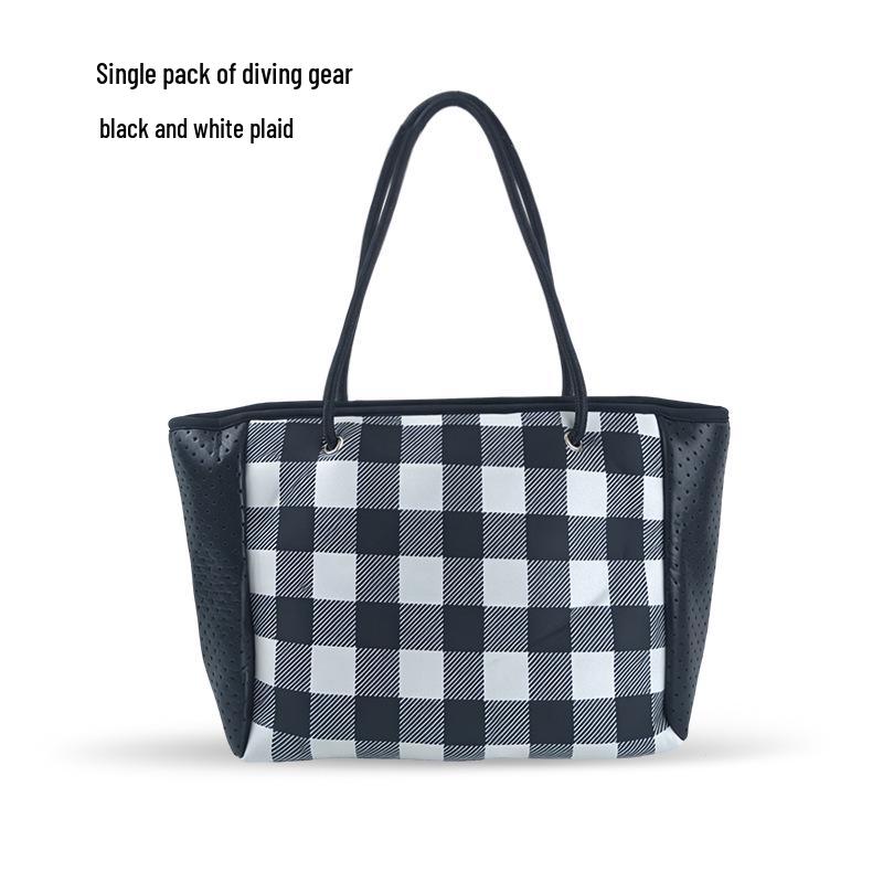 EVA Waterproof Women's Shoulder Tote Bag - Thick Diving Material for Beach & Outdoor Use