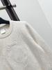 26th Anniversary Autumn Diamond Pattern Bow Embroidered Long Sleeve Knit Sweater for Women