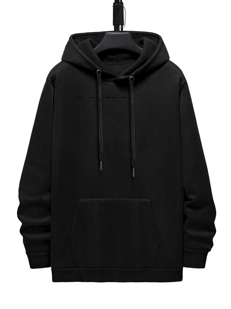 Men's  Graphic Hoodie with Kangaroo Pocket  Long Sleeve Fall/Winter Hoodie, Machine Washable, Pullover Hoodie Hooded Sweatshirt