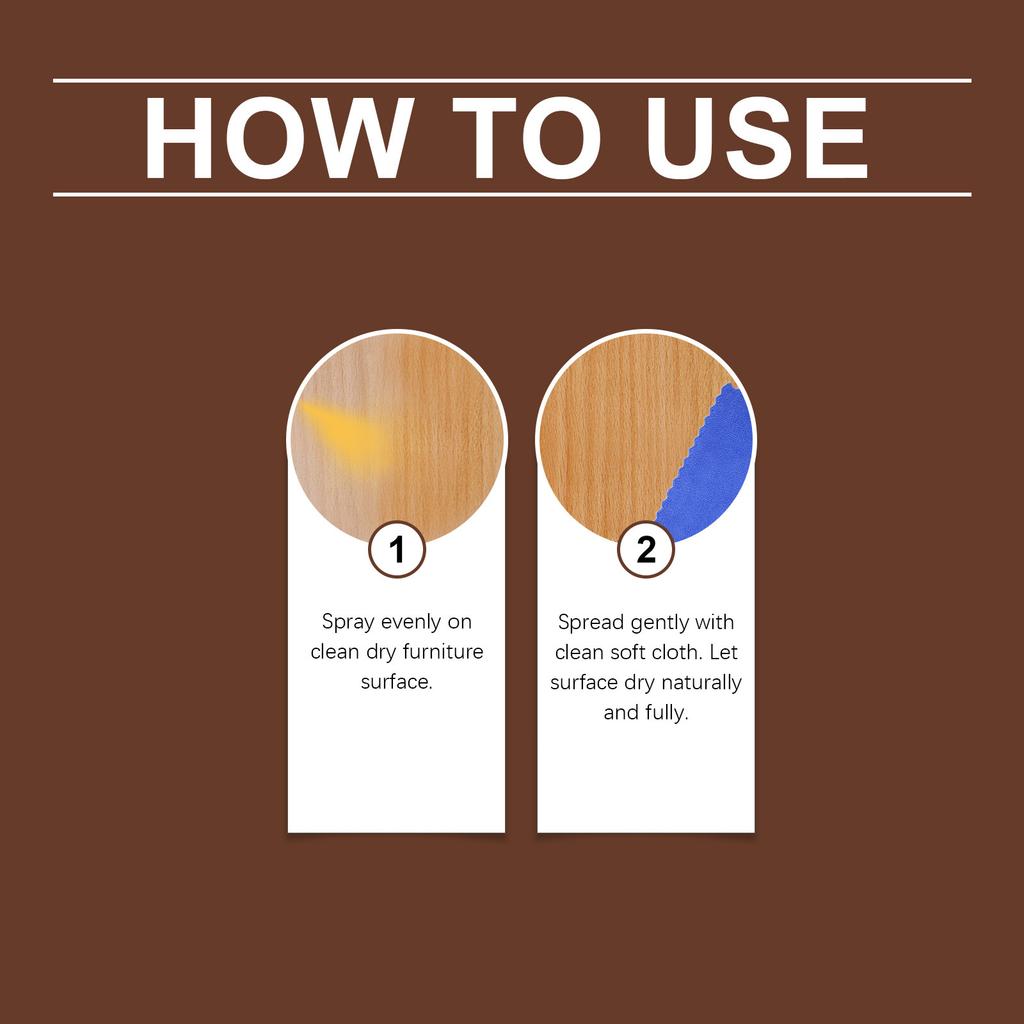 Beeswax Furniture Polish Spray 120ml Essential Oil Wax for Wood Surface Protection and Shine Maintenance Suitable for Various Wood Types
