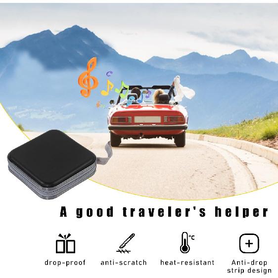 Augeny 48 Capacity CD Case, Portable DVD Hard Plastic Case Holder, Wallet Disc Storage Binder For Car, Home, Travel, Carrying Organizer, Universal