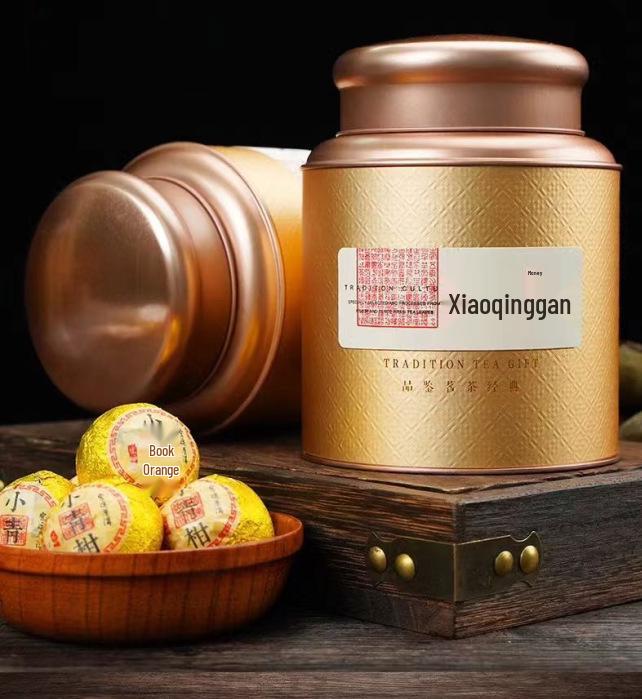 

Чай Пуэр с хинхуйской сушеной кожурой мандарина – Аутентичный Юньнаньский Гунтин Зрелый Пуэр Подарочная коробка